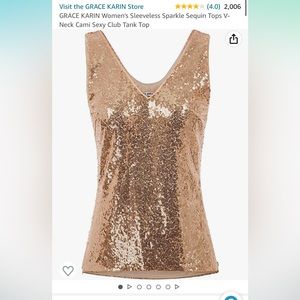 Gold Sequin Top